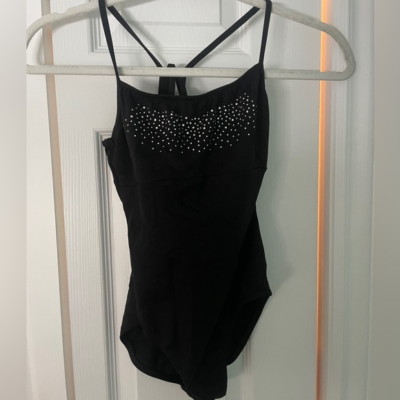 Motionwear Other - Motionwear Black Rhinestone Bodysuit